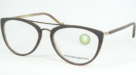 Monkeyglasses Opelia 34 Brossé Coffee-Brown/Or Lunettes Singe 54-17-140 - $96.37