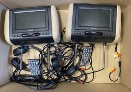 2 Pack Audiovox Avxmtghr1da 7 Widescreen Headrest Monitor Dvd Black Gray... - $173.25