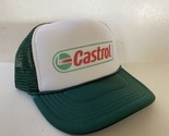 Vintage Castrol Oil Hat NASCAR Trucker Hat Adjustable snapback Dark Green  - $15.03