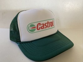 Vintage Castrol Oil Hat NASCAR Trucker Hat Adjustable snapback Dark Green  - £12.01 GBP