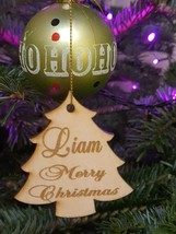 SET X 4 Christmas gift tag personalised  handmade Christmas decoration - £10.18 GBP