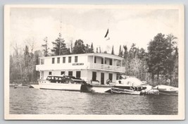 Minnesota Mando of Rainy Lake Houseboat RPPC Postcard D28 - $29.95