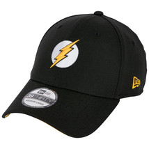 The Flash Logo DC Comics Black Colorway New Era 39Thirty Fitted Hat Black - £37.55 GBP