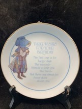 World Wide Arts Holly Hobbie Lasting Memories Three Wishes Birthday Plate 1978 - £6.29 GBP