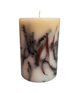 Botanical Candle Round Pillar 1 Wick Vanilla Bean Eucalyptus Embedded Fr... - $81.49 CAD