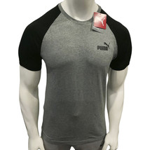 Nwt Puma Msrp $40.99 Raglan Mens Gray White Black Crew Neck Short Sleeve T-SHIRT - $15.53