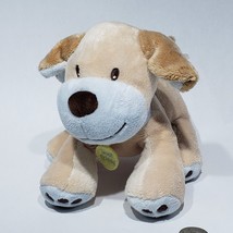 Koala Baby Best Friend Dog Puppy Beige Tan Blue Plush Lovey with Rattle 8&quot; Boy - £12.74 GBP