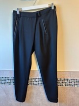 VINCE black crepe leather trim jogger pants SZ 2 NWOT - $118.80