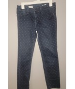 Gap 1969 Womens 26/2r Dark Wash Low Rise Polka Dot Always Skinny Jeans - £11.09 GBP