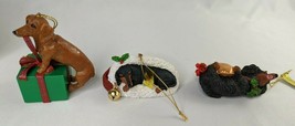 Danbury Mint Dachshund Dog Ornament Set of 3 - $55.95