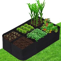 Fabric Raised Garden Bed 4x2x1ft Garden Grow Bed Bags for Growing Herbs Flowers  - £30.02 GBP