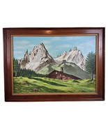 J. Bonin Painting &quot;Au pays du Mont-Blanc&quot; - December 1992, Signed - 2Y77 - $411.61 CAD