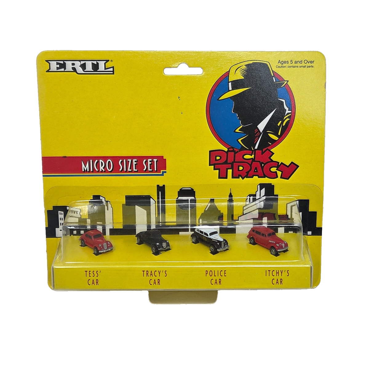 VINTAGE 1990 ERTL DICK TRACY MICRO SIZE SET OF 4 CARS # 2672 NEW SEALED - $17.10