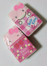 Hello Kitty Eraser 2 pieces 2011&#39; SANRIO Retro Cute Rare Old Goods Pink Ver,2 - £19.15 GBP