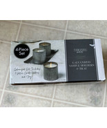 Veranda market Galvanized tray and 3 votive holders No Candles New In box - £16.85 GBP