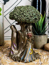 Ebros Celtic Sacred Moon Triple Goddess Maiden Under Tree of Life Statue... - $30.99