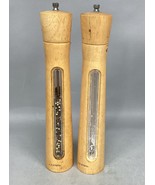 2-Piece Wooden Salt &amp; Pepper Grinder/Mill 16&quot; Tall w/See Thru Panels - I... - €16,97 EUR