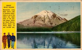 Vintage Uso Military POSTCARD-MOUNT St. Helens, Greetings From Washington BK65 - £4.12 GBP