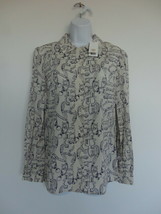 NWT TORY BURCH Silk Celestial Frentera LS Angelique Blouse Top Shirt 8 - £100.79 GBP