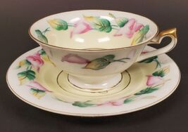 Vintage Hand Decorated LM Shafford Japan Bone China Cup and Saucer - $12.82