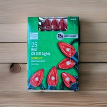 Home Accents  25 Red Christmas LED C9 Lights 2X Bright Steady Lit - $12.19