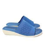 Danskin Dare Sandals Womens 7 Slip On Knit Wedge Platform Shoes Blue Com... - $33.82 CAD