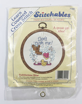 Dimensions Stitchables BUBBLETIME BEAR Counted Cross Stitch Kit and Fram... - $9.66