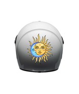 Motorcycle helmet decal / sticker / waterproof  / boho sun / moon / - £5.26 GBP