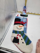 HOLIDAY LANE Light Up  Christmas Stocking Holder &amp; Matching Stocking Sno... - $35.00
