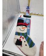 HOLIDAY LANE Light Up  Christmas Stocking Holder &amp; Matching Stocking Sno... - €30,39 EUR
