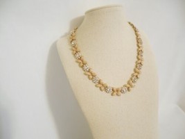 Charter Club Gold-Tone Crystal &amp; Pink Stone Flower Jeweled Necklace F231 - £13.11 GBP