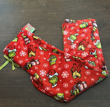 Dr Seuss Womens Grinch Pajama Pants Red Green sz M plush NWT Christmas Gifts - £22.73 GBP