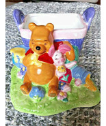 Disney 2000 Winnie the Pooh and Piglet Napkin holder planter / candy dish - €25,70 EUR