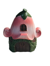 Fairy Garden Forest Figurine Flower House Roof Cottage: Polyresin/Resin. 5 In - £15.42 GBP