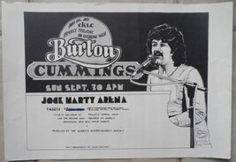 Burton Cummings 1970&#39;s Poster Queen&#39;s University Kingston The Guess Who ... - $99.50