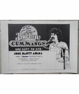 Burton Cummings 1970&#39;s Poster Queen&#39;s University Kingston The Guess Who ... - $99.50