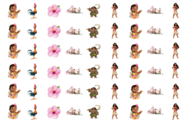 108 Moana Hershey Kiss Stickers, Candy Labels, 0.75&quot;, dot stickers, Custom made - £5.78 GBP