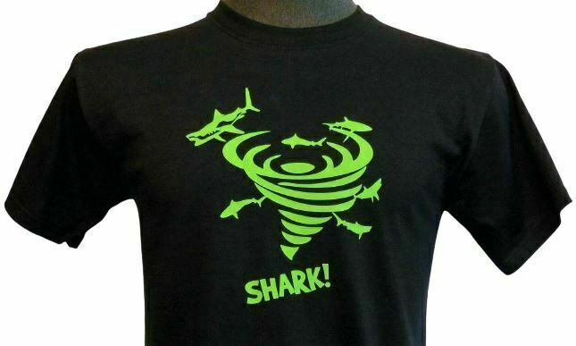 Primary image for T-shirt squalo nera vestibilità sciolta cotone taglia media