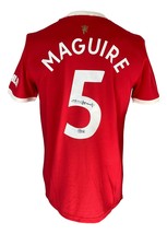 Harry Maguire Unterzeichnet Manchester United Adidas Fußball Trikot Bas - £155.05 GBP