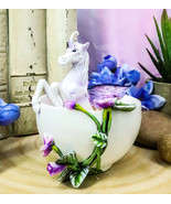 Ebros Amy Brown Spring Iris Winged Unicorn Fairy Coffee Tea Cup Figurine - $56.23 CAD