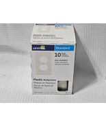 Leviton 78003-TMP 10-Pack Light Almond Plastic Outlet Wallplates NEW Box Wear - $9.44