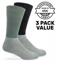 Jefferies Socks Mens Military Combat Boot Anti-Odor Uniform Crew Socks 3 Pair - $16.99