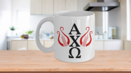 AXO Mug Alpha Chi Omega Lyres Sorority Sister Big Little GBig Gift Idea Ceramic  - $18.95