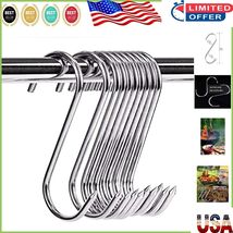 Polished 4-Inch Meat Hooks - Heavy-Duty S-Shaped Hook Set for Grilling &amp;... - $350.61 MXN