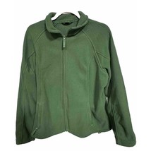 Izod Women&#39;s Zip Front Thermacheck Green Fleece Lined Zipped Pockets XL ... - $12.99