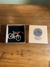 Creatively Yours Moutain Bike Handcrafted Pewter Christmas Tree Ornament - $282.50 MXN
