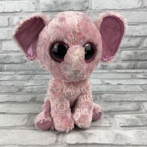 TY Beanie Boos 9&quot; ELLIE Elephant Pink Dotty Plush Boo Sparkly Glitter Ey... - $16.92