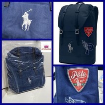 Women Men Polo Ralph Lauren Navy Blue Pony Travel School Gym Weekender Backpack - £23.67 GBP