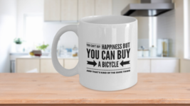 Mugs for Bike Riders You Can&#39;t Buy Happiness But You Can Buy A Bicycle Ceramic - £15.10 GBP