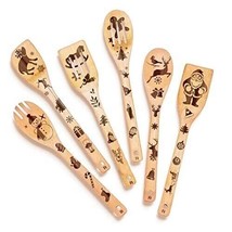 Riveira 6-Piece Wooden Spoons For Cooking &amp; Serving - Christmas Gifts for Women - £14.99 GBP